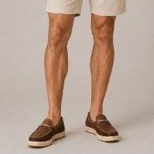 Marc Joseph Brown Men's Cushioned Suede Slip-On Boat Shoe Yacht Rock Size 10